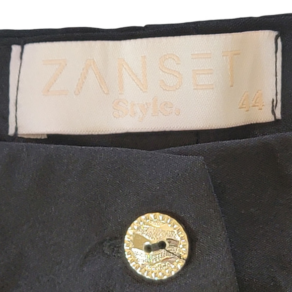 Zanset Style Black Flat Front With Slash Pockets Pants Women's U.S. Size 8 - Picture 5 of 13